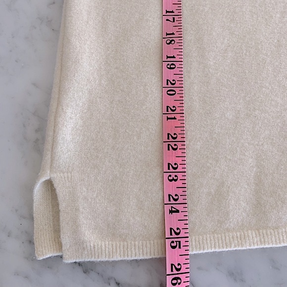 Massimo Dutti cream cashmere blend sleeveless mock neck sweater size S - Picture 7 of 7